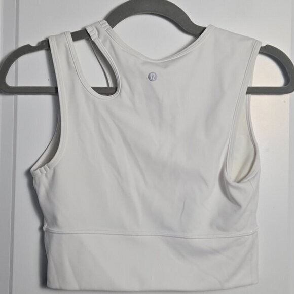 Lululemon Mastered Motion Cropped Tank - 6 White - Picture 4 of 6